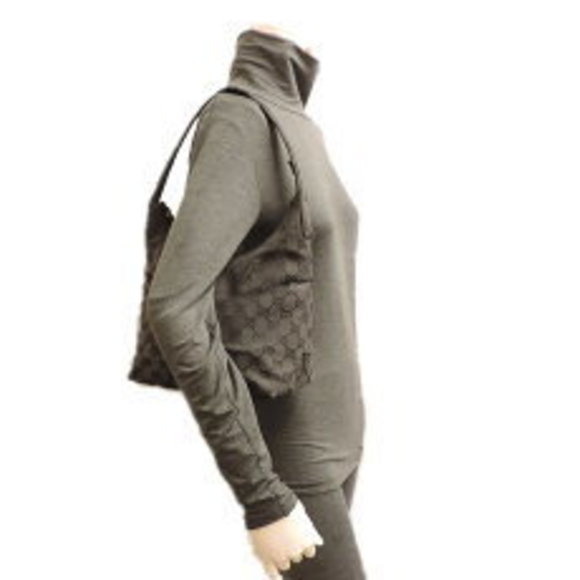 Gucci Shoulder Bag Canvas Black - Picture 8 of 8